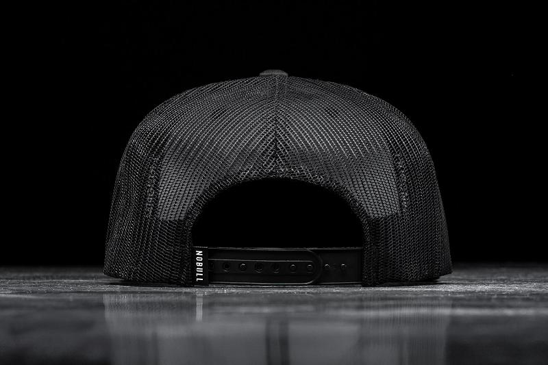 Men's Nobull Crossfit Games Flat-Brim Trucker Hats Black | SG J2576P